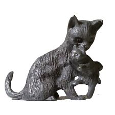 Spoontiques Pewter Mother Cat & Kitten Figurine Miniature Vintage Love Gift picture