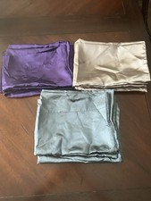 100% Polyester Standard Size Pillowcases, Two Of Each Color, Purple, Gray, & Tan picture