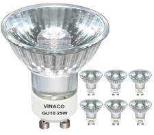 Vinaco Halogen GU10 Bulb Dimmable 25W 2800K 6 Count (Pack of 1), Warm White picture