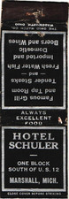 Hotel Schuler Marshall MI Vintage Matchbook Cover 1970s picture