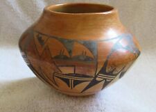 Old Hopi Indian Decorated Polychrome Vase Bowl Nampeyo Sikyatki Style Design picture