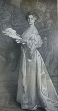 1909 Vintage Magazine Illustration Actress Ada Rehan picture