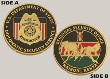 U.S. Department of State DSS Nairobi Kenya Challenge Coin  M#6 picture
