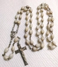 Vintage Job's Tears Rosary Seed Bead Rosary Excellent Condition  picture