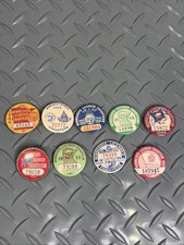 Vintage 1940's-1950's MINNESOTA Licensed CHAUFFEUR Assorted PINBACKS Lot of 9 picture