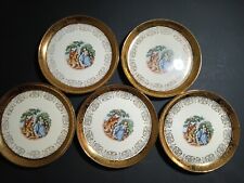 Set Of 6 Vintage Sabin Crest- O-Gold Warranted 22k Gold Plate George Martha. picture