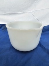 Vintage Glasbake 20CJ Sunbeam Mixmaster White Milk Glass Mixing Bowl w/ Spout picture