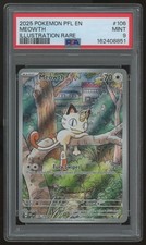 2025 Pokemon Meowth Phantasmal Flames Illustration Rare #106 PSA 9 picture