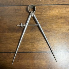 General Tools No 400-6 6” Round Leg Spring Divider Machinist USA Vintage picture