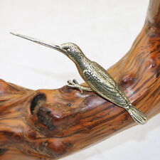 A+ Solid Brass Birds Figurines Antique Statue Hummingbird Tea Knife Home Decor picture