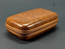 Leather zipper Hard Shell Safety Razor Travel Case, Shaving Kit Storage Box picture