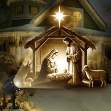 Nativity Scene Projector Light Outdoor Christmas Decoration picture