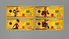 24k Gold Foil Disney Let's get Dangerous Banknote Set Collectible Novelty Art picture