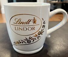 Lindt Lindor Coffee Tea Mug Cup White w/Gold Design 4” Tall.. New picture
