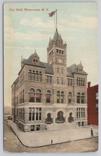 Watertown New York City Hall Civic Architecture Divided Back Postcard picture