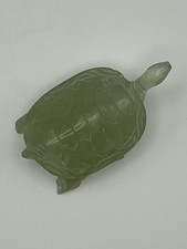 VINTAGE HANDCARVED TRANSLUCENT NEPHRITE JADE Turtle Tortoise Figurine China picture