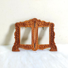 1930s Vintage Handcrafted Floral Design Wooden Frame Decorative Collectible W392 picture