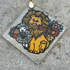 Lion And Lamb Suncatcher Ornament Handmade picture