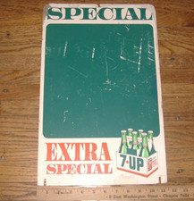 Vintage 7 Up Soda Rack Sign 6 Pack Bottle Carrier Image 7up Soda Extra Special picture