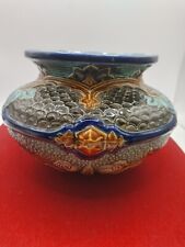 BEAUTIFUL SHORT CIRCA 1870's MOJOLICA BUTTERFLY VASE, IMMEDIATE SHIPPING picture