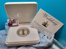 Kate Middleton Prince William Wedding Solid Silver Sterling Coin Proof Signed UK picture