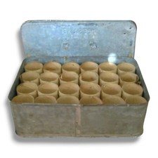 1920s Antique Moe's Line Hoeft Co Galvanized 2 Doz Egg Carrier Farm Decor picture