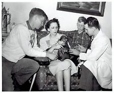 1948 Original Photo Veterinarian Dr. Benson gives 