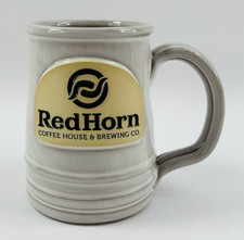 Red Horn Coffee House & Brewing Co Deneen Pottery Mug 2020 Hand Thrown Grey picture