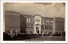 Vintage 1940s TROY, Alabama Postcard 