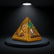 Pharaonic Pyramid Figurine Rare Royal Design Artifact Masterpiece Showcase BC picture