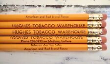 Vtg Hughes Tobacco Warehouse Madison Indiana Yellow Pencil One (1) NOS 1960's picture