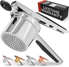 PriorityChef Large 15oz Potato Ricer Heavy Duty Stainless Steel Potato Masher Ma picture
