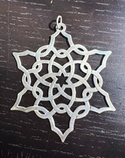 Vintage 1993 Metropolitan Museum of Art MMA Silver Plated Snowflake Ornament 3” picture