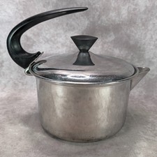 Vintage Farberware Yonkers NY Stainless Steel Straining Saucepan Spout Lid Pot picture