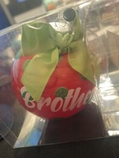 Brother I smile because your my brother red Christmas ornament   e9610DXX picture