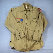 Vintage 30's or 40's BSA Boy Scouts Uniform Shirt With Patches Niles Mich. Medal picture