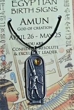 Egyptian Birth Signs - Amun - Apr 26th - May 25th Pewter Pendant picture