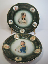 Antique  Z.S. & CO. Bavaria Set Of 2 Plates Napoleon Bonaparte & Josephine picture