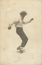 1910s Trick Roller Skater Evans Bros Indianapolis RPPC Photo Postcard picture