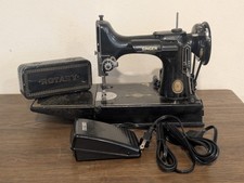 Vintage 1952 Singer 221 Featherweight Sewing Machine + Assorted Feet Tin + Pedal picture