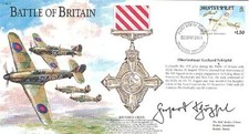 BB13 Battle of Britain Hurricane FDC signed Luftwaffe ace GERHARD SCHOPFEL KC picture