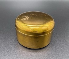 VTG O-So-Dry Powder Compact Marinello Brass Vanity Tin Loose Powder Trinket Box picture