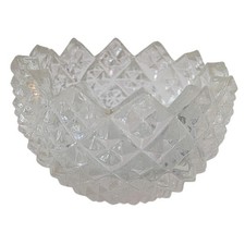 Vintage 80's Westmoreland Clear Glass English Hobnail Open Salt Cellar Trinket picture