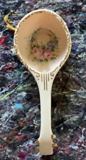 Vintage Antique Porcelain Spoon Dish Light Blush Floral Gold Accents Leneige picture