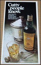 1970 Cutty Sark Scots Scotch Whisky Print Ad Vintage Advertisement Clipping picture