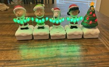 Hallmark 2015 Peanuts Gang Light Show COMPLETE SET - Tested And Working picture