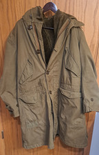 Vtg 1951 US Military M-1947 Parka with pile liner, size XL picture