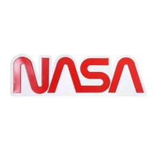 NASA Worm Logo Embossed & Shaped Metal Sign picture