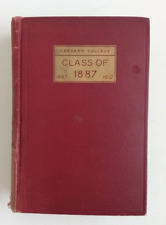  Harvard College Class of 1887,  published in 1912, 25th anniversary, HC, photos picture
