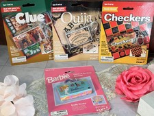 Vintage Basic Fun Mini Game Keychains Lot Barbie Clue Ouija Checkers Sealed picture